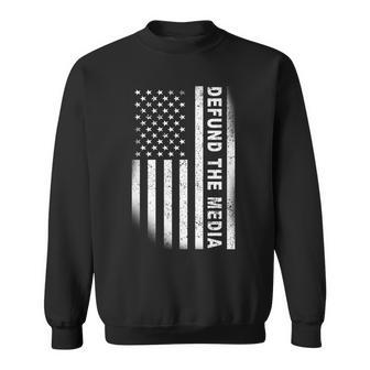 Defund The Media Us Flag Tshirt Sweatshirt - Monsterry AU