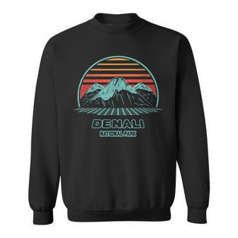 Denali National Park Retro Hiking Vintage 80S Style Sweatshirt - Thegiftio UK