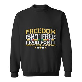 Desert Storm Veteran Freedom I Paid For It Veteran Day Army Graphic Design Printed Casual Daily Basic Sweatshirt - Thegiftio UK