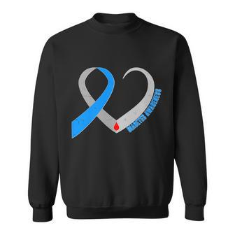 Diabetes Awareness Heart Sweatshirt - Monsterry