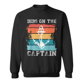 Dibs On The Captain Funny Captain Wife Sweatshirt - Thegiftio UK