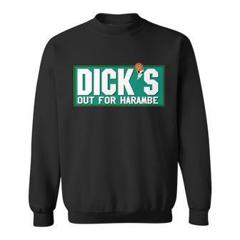 Dicks Out For Harambe Rip Rest In Peace Parody Tshirt Sweatshirt - Monsterry CA