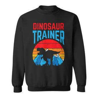 Dinosaur Trainer Retro Vintage Background Funny Halloween Men Women Sweatshirt Graphic Print Unisex - Thegiftio UK