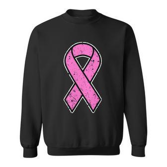 Distressed Breast Cancer Awareness Pink Ribbon Tshirt Sweatshirt - Monsterry AU