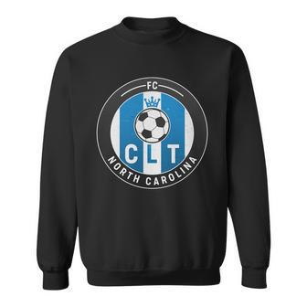 Distressed Charlotte North Carolina Clt Soccer Jersey V2 Sweatshirt - Monsterry DE