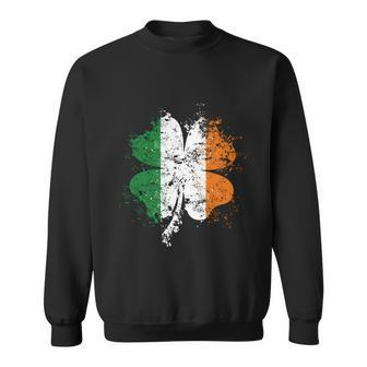 Distressed Shamrock Irish Flag St Patricks Day Ireland Meaningful Gift Sweatshirt - Thegiftio UK