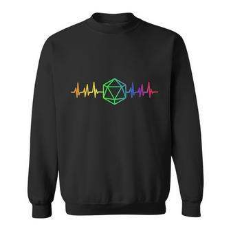 Dnd D20 Life Pulse Rainbow Sweatshirt - Monsterry