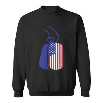 Dog Tag American Flag 4Th Of July Independence Day Patriotic Sweatshirt - Monsterry