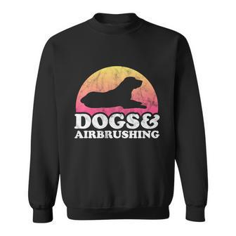 Dogs And Airbrushing Mens Or Womens Dog Meaningful Gift Graphic Design Printed Casual Daily Basic Sweatshirt - Thegiftio UK