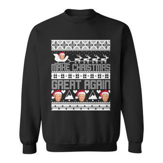 Donald Trump Make Christmas Great Again Ugly Christmas Tshirt Sweatshirt - Monsterry CA