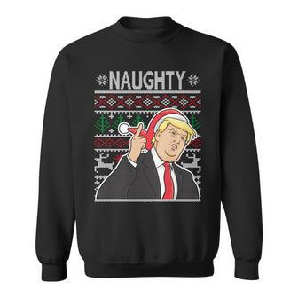 Donald Trump Naughty Ugly Christmas Sweatshirt - Monsterry