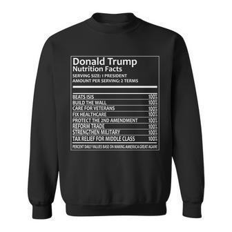 Donald Trump Nutrition Facts Tshirt Sweatshirt - Monsterry