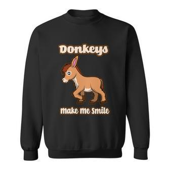 Donkeys Smile Cute Mule Cute Gift Sweatshirt - Monsterry