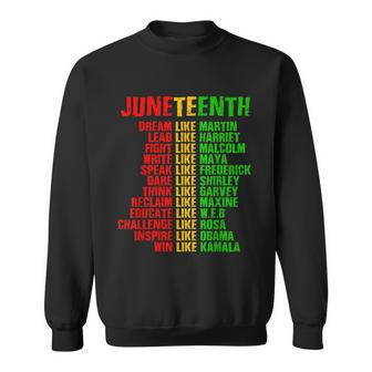 Dream Like Leader Juneteenth Black History Month Mens Womens Sweatshirt - Monsterry DE