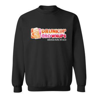 Drunken Grownups American Dad Run On Beer Funny Sweatshirt - Monsterry