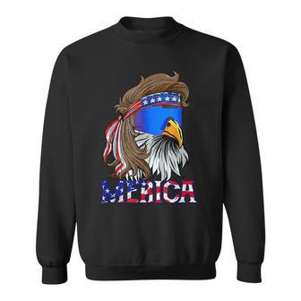 Eagle Mullet 4Th Of July Usa American Flag Merica Patriotic Sweatshirt - Seseable