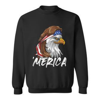 Eagle Mullet Merica 4Th Of July Usa American Flag Patriotic Great Gift Sweatshirt - Monsterry