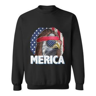 Eagle Mullet Merica American Flag Stars Stripes 4Th Of July Gift Sweatshirt - Monsterry