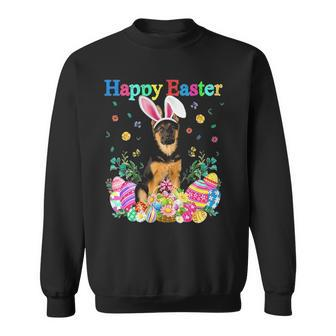 Easter Bunny German Shepherd Dog With Easter Eggs Basket Sweatshirt | Mazezy
