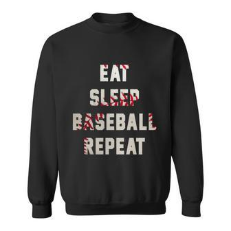 Eat Sleep Baseball Repeat Gift Baseball Player Fan Funny Gift Sweatshirt - Monsterry DE