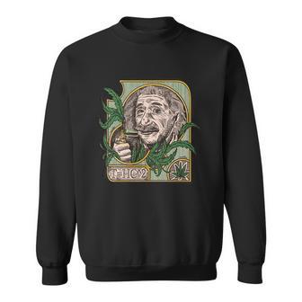 Einstein Smoking Weed Sweatshirt - Monsterry