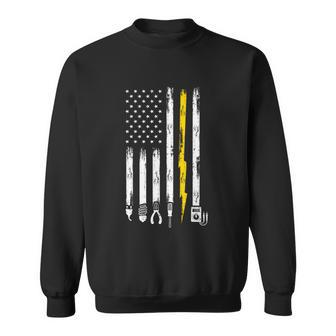 Electrician American Flag Usa Sweatshirt - Monsterry UK