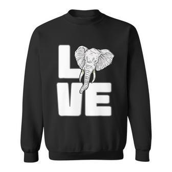Elephant Love Gifts Cute Elephant Graphic Save Animal Lover Sweatshirt - Monsterry