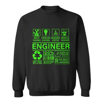 Engineer Definition Gift It Compuper Skills Multitasking Graphic Design Printed Casual Daily Basic V2 Sweatshirt - Thegiftio UK