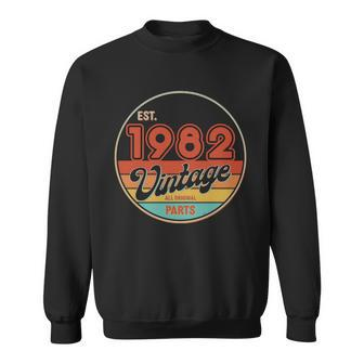 Est 1982 Vintage All Original Parts 40Th Birthday Emblem Sweatshirt - Monsterry DE