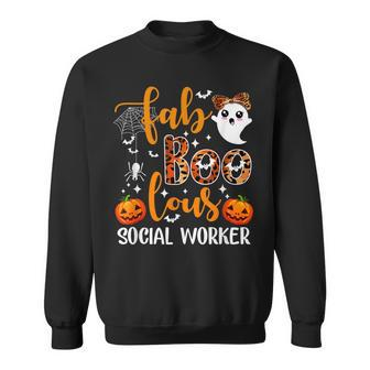 Faboolous Social Worker Funny Social Worker Halloween Sweatshirt - Seseable