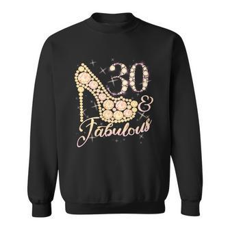 Fabulous & 30 Sparkly Heel 30Th Birthday Sweatshirt - Monsterry UK