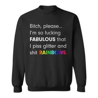 Fabulous Glitter And Rainbows Funny Gay Pride Tshirt Sweatshirt - Monsterry