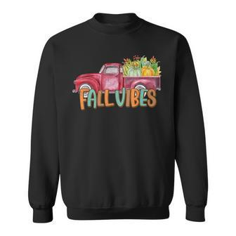 Fall Vibes Old School Truck Full Of Pumpkins And Fall Colors  Sweatshirt
