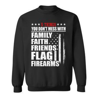 Family Faith Friends Flag Firearms American Flags V4 Sweatshirt - Thegiftio UK