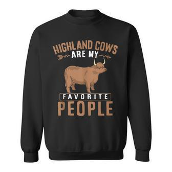 Farm Animal Farmer Animal Lover Funny Highland Cow Sweatshirt - Thegiftio UK