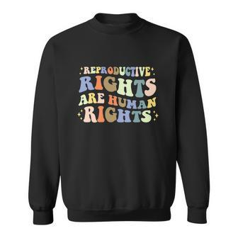 Feminist Aestic Reproductive Rights Are Human Rights Sweatshirt - Monsterry