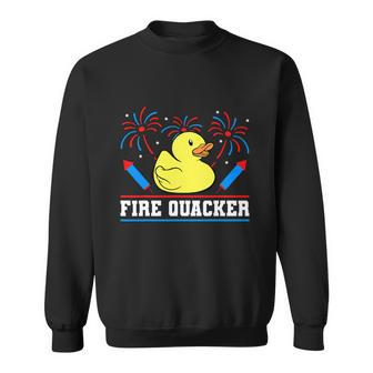 Fire Quacker Rubber Duck Happy 4Th Of July Firework Sweatshirt - Monsterry