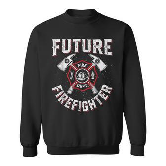 Firefighter Future Fire Dept Firefighter Thin Red Line Firefighter Lover V2 Sweatshirt - Seseable