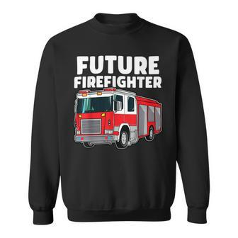 Firefighter Future Firefighter Fire Truck Theme Birthday Boy Sweatshirt - Seseable