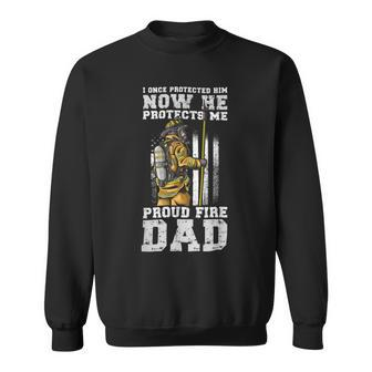 Firefighter Proud Fire Dad Firefighter Dad Of A Fireman Father V2 Sweatshirt - Seseable