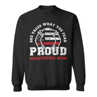 Firefighter Proud Fire Mother Of A Firefighter Daughter Sweatshirt - Seseable