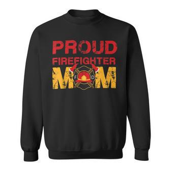 Firefighter Proud Firefighter Mom Fireman Hero V2 Sweatshirt - Seseable