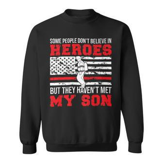 Firefighter Proud Fireman Dad Of A Firefighter Father Fire Dad V2 Sweatshirt - Seseable