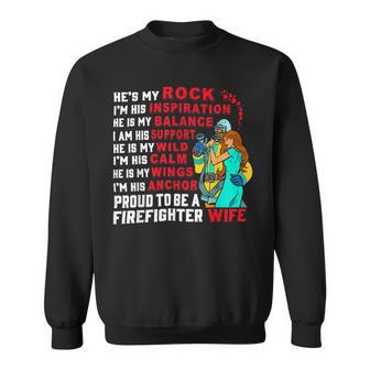 Firefighter Proud To Be A Firefighter Wife Fathers Day Sweatshirt - Seseable