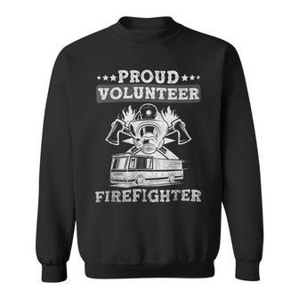 Firefighter Proud Volunteer Firefighter Fire Department Fireman Sweatshirt - Seseable