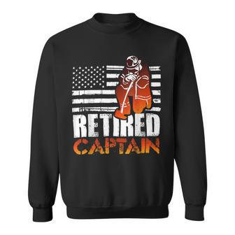 Firefighter Retired American Firefighter Captain Retirement Sweatshirt - Seseable