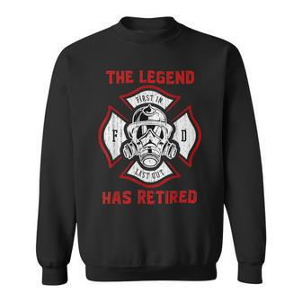 Firefighter Retired Fireman Retirement Proud Firefighter Sweatshirt - Seseable
