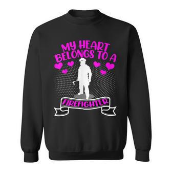 Firefighter Special Present For Firemen Firefighters Wife Girlfriend Sweatshirt - Seseable