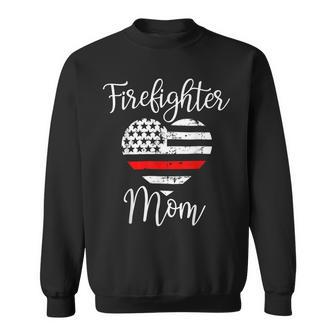 Firefighter Thin Red Line Firefighter Mom Gift From Son Fireman Gift V2 Sweatshirt - Seseable