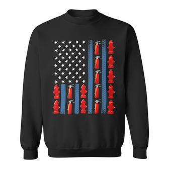 Firefighter Us American Flag Firefighter 4Th Of July Patriotic Man Woman V2 Sweatshirt - Seseable